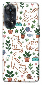 Чехол Cats pattern для Oppo Reno 8 T 4G