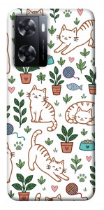 Чехол Cats pattern для OnePlus Nord N20 SE