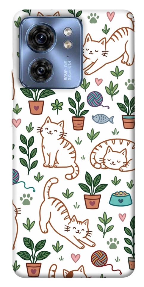 Чехол Cats pattern для Motorola Edge 40