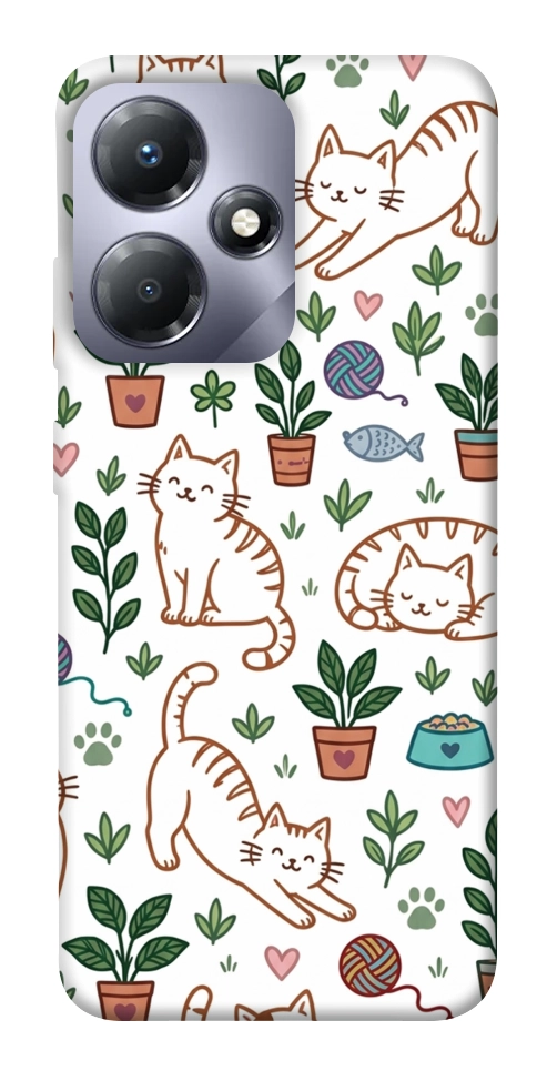 Чехол Cats pattern для Infinix Hot 30 Play