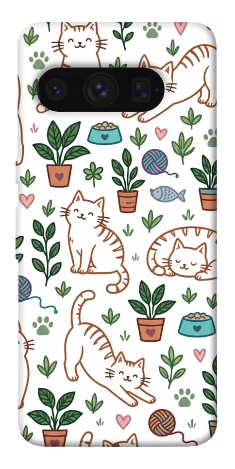 Чехол Cats pattern для Google Pixel 8 Pro