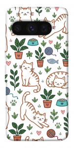 Чехол Cats pattern для Google Pixel 8 Pro