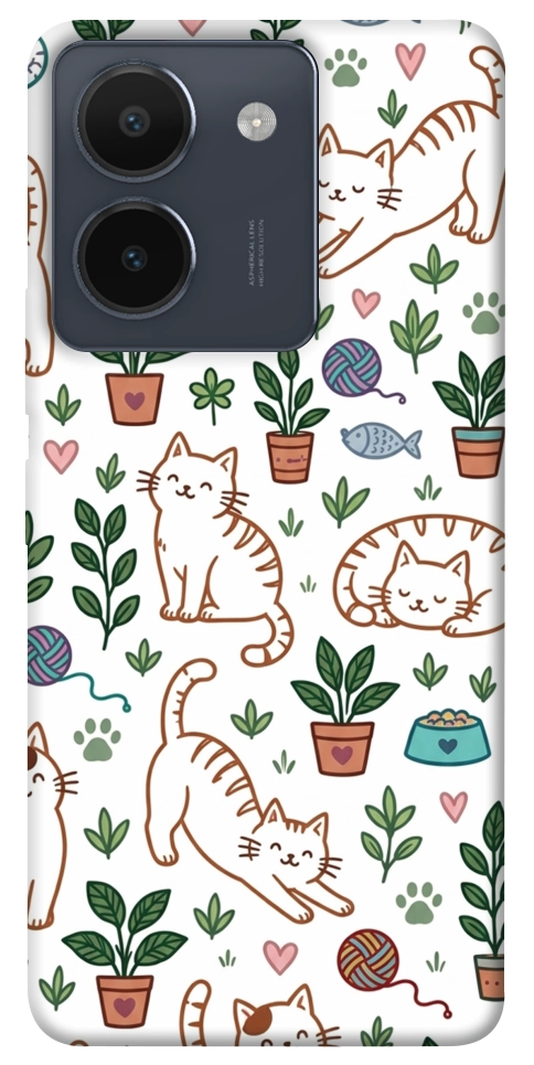 Чехол Cats pattern для Vivo Y36