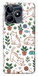 Чехол Cats pattern для Realme C53