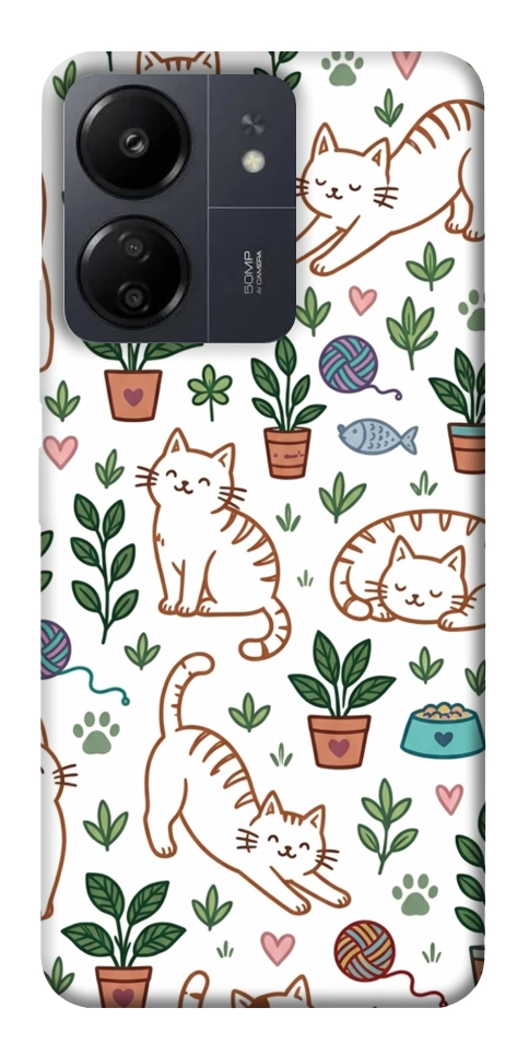 Чехол Cats pattern для Xiaomi Redmi 13C
