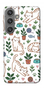 Чехол Cats pattern для Galaxy S24+
