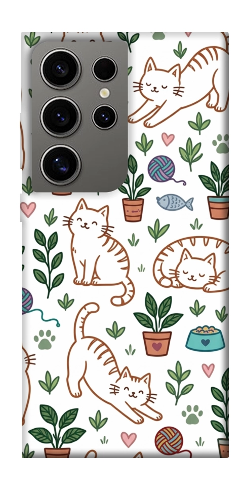 Чехол Cats pattern для Galaxy S24 Ultra