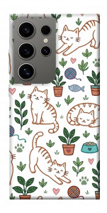 Чехол Cats pattern для Galaxy S24 Ultra