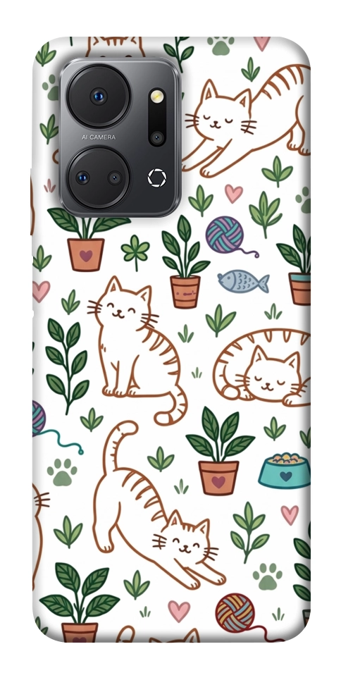 Чехол Cats pattern для Huawei Honor X7a