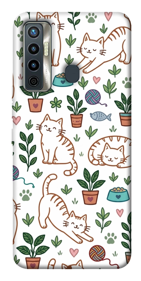 Чехол Cats pattern для TECNO Camon 17