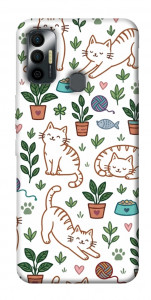 Чохол Cats pattern для TECNO Spark 7
