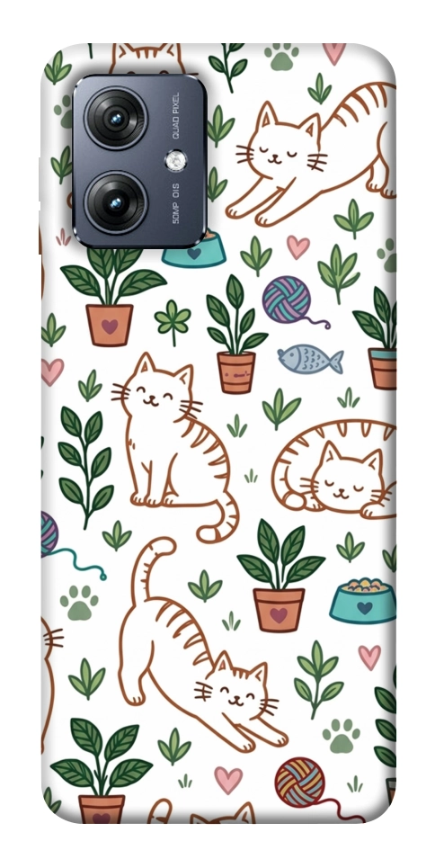 Чехол Cats pattern для Motorola Moto G54