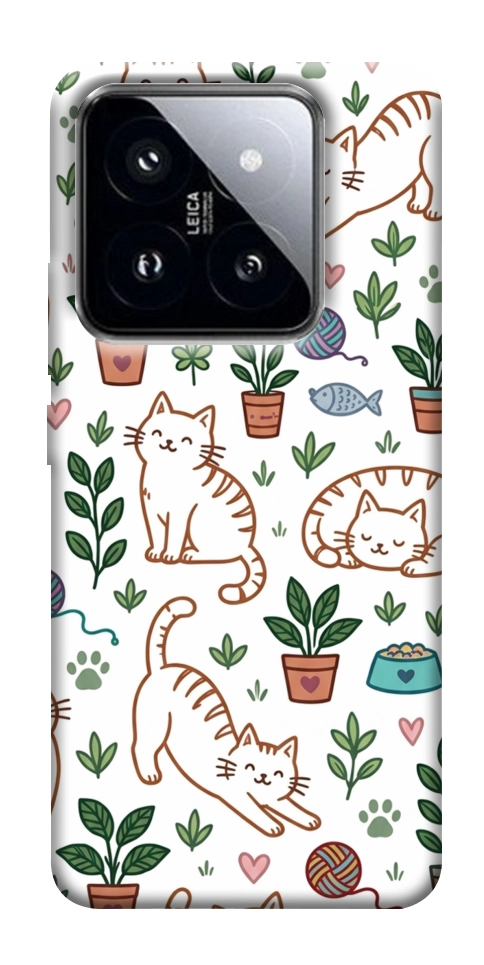 Чехол Cats pattern для Xiaomi 14 Pro