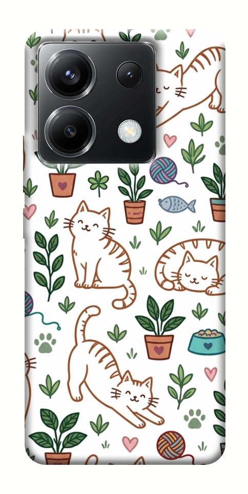 Чехол Cats pattern для Xiaomi Poco X6