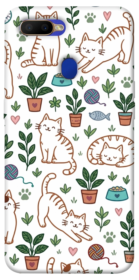 Чехол Cats pattern для Oppo A7