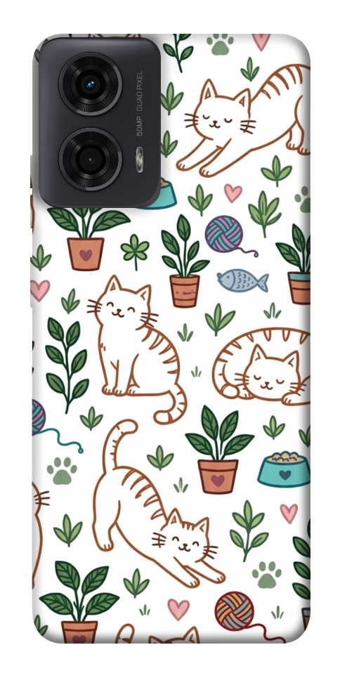 Чехол Cats pattern для Motorola Moto G24