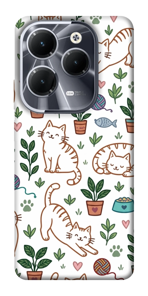 Чехол Cats pattern для Infinix Hot 40