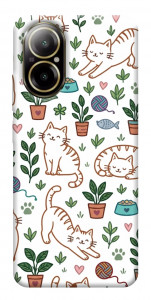 Чехол Cats pattern для Realme C67 4G
