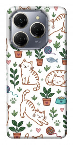 Чохол Cats pattern для TECNO Spark 20 Pro