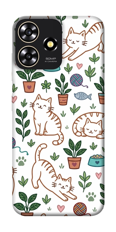 Чехол Cats pattern для ZTE Blade A73 4G