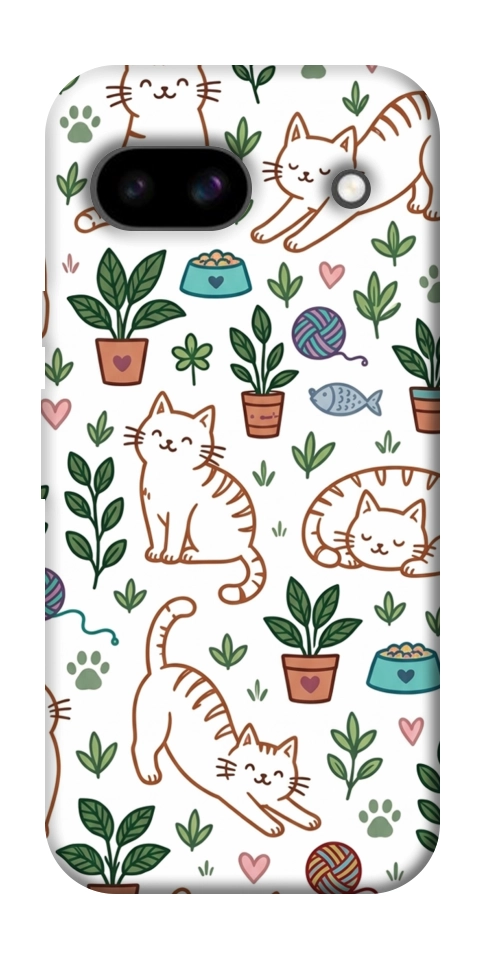 Чехол Cats pattern для Google Pixel 8a