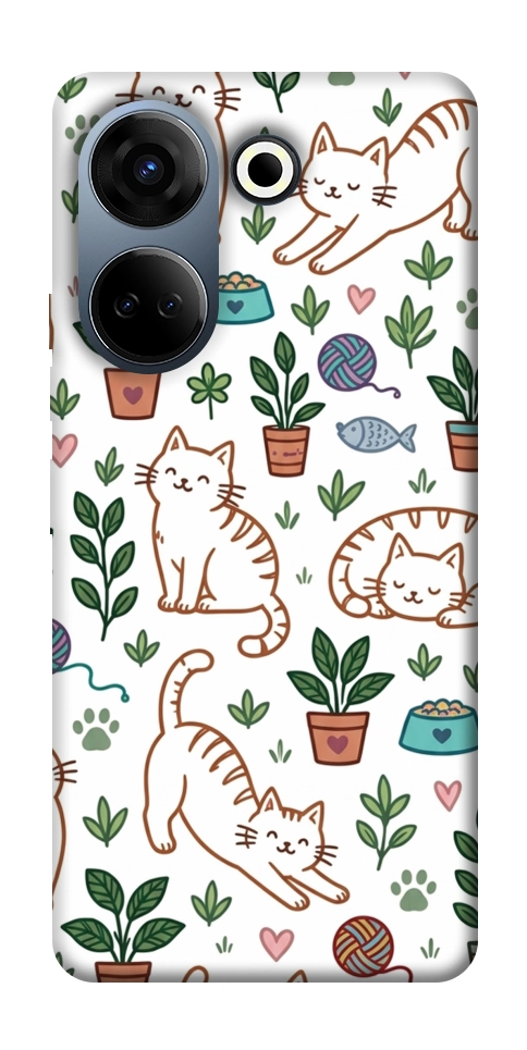 Чехол Cats pattern для TECNO Camon 20 Pro (CK7n)