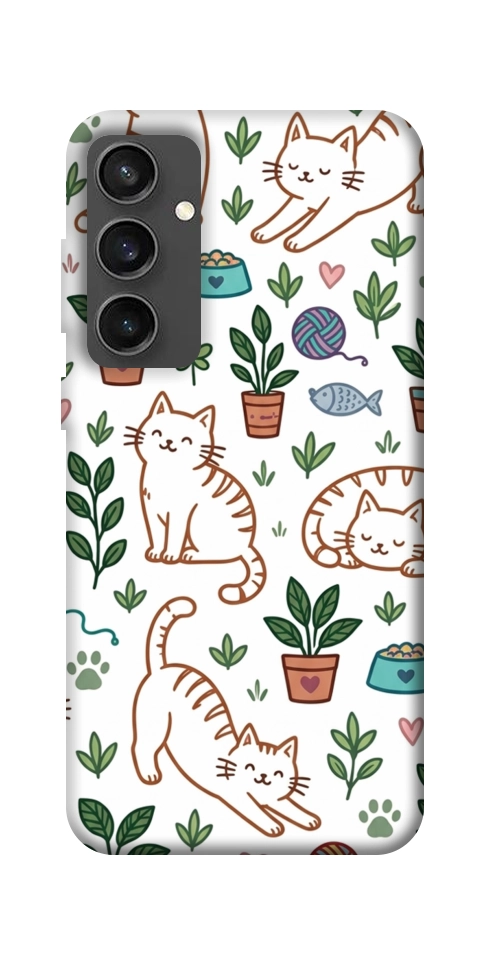 Чехол Cats pattern для Galaxy S24 FE