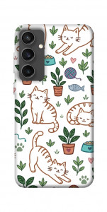 Чехол Cats pattern для Galaxy S24 FE