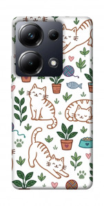 Чехол Cats pattern для Xiaomi Poco M6 Pro 4G
