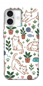 Чохол Cats pattern для iPhone 16 Plus