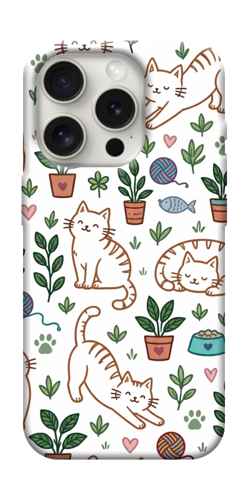 Чохол Cats pattern для iPhone 16 Pro Max