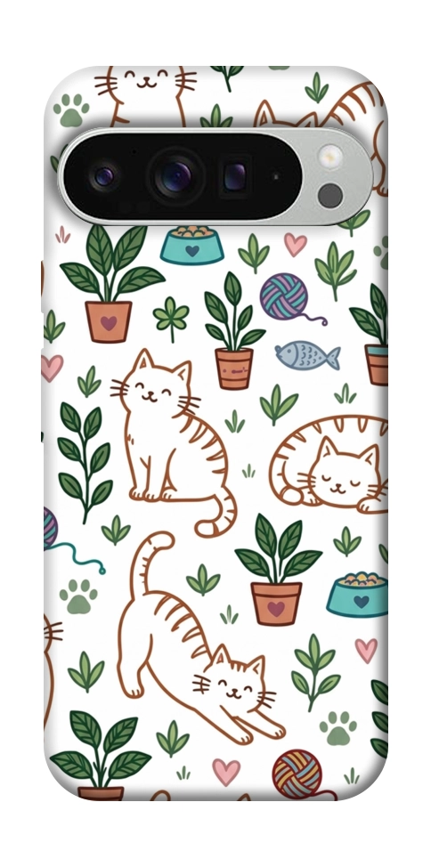 Чехол Cats pattern для Google Pixel 9 Pro XL