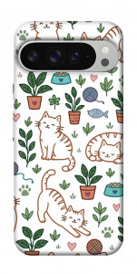 Чехол Cats pattern для Google Pixel 9 Pro XL