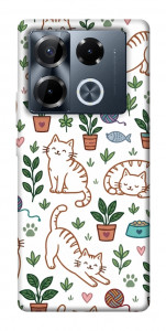 Чехол Cats pattern для Infinix Note 40 Pro 4G