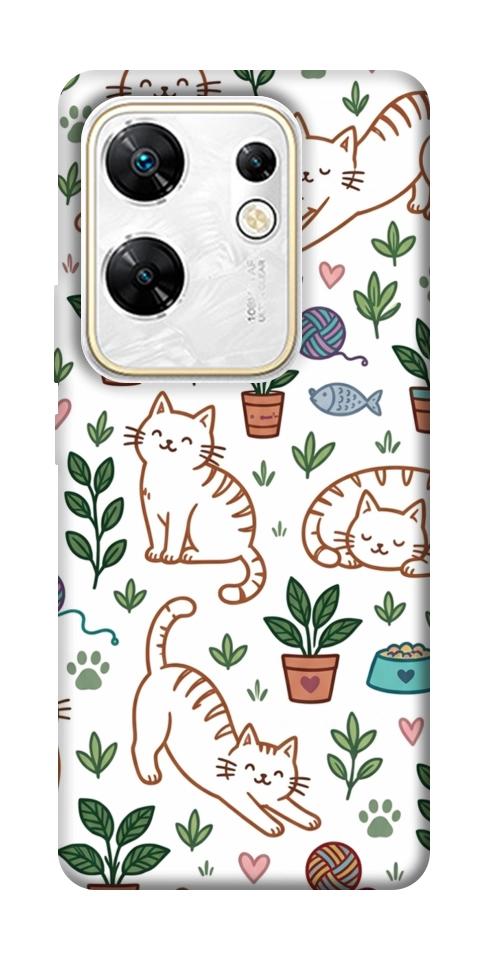 Чехол Cats pattern для Infinix Zero 30 4G