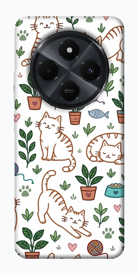 Чохол Cats pattern для Xiaomi Redmi 14C