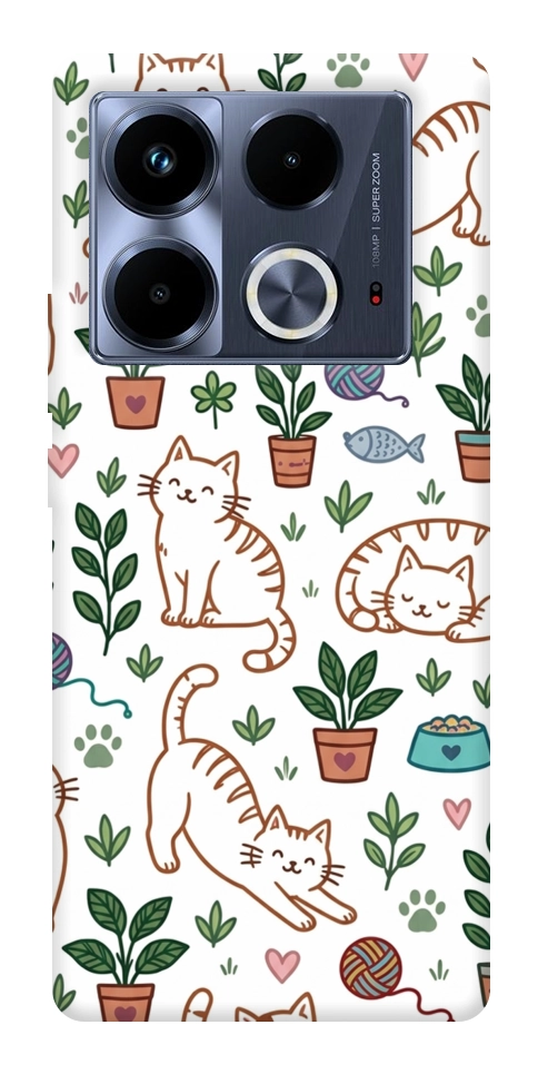 Чехол Cats pattern для Infinix Note 40 4G