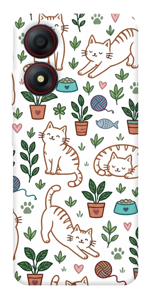 Чехол Cats pattern для ZTE Blade A34 4G