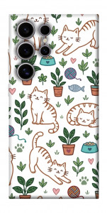 Чехол Cats pattern для Galaxy S25 Ultra