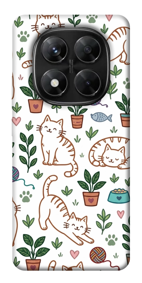 Чехол Cats pattern для Xiaomi Redmi Note 14 Pro 5G