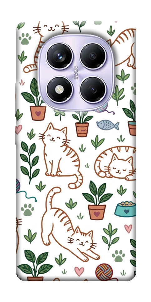 Чехол Cats pattern для Xiaomi Redmi Note 14 Pro 4G