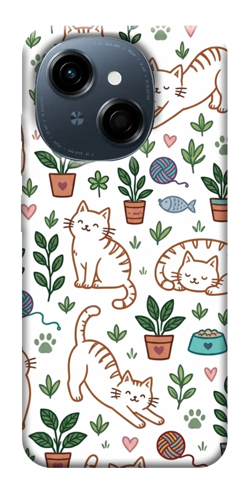 Чехол Cats pattern для TECNO Spark Go 1 (KL4)