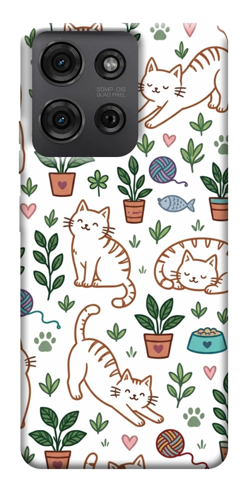 Чехол Cats pattern для Motorola Moto G75 5G