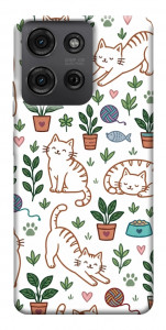 Чехол Cats pattern для Motorola Moto G75 5G
