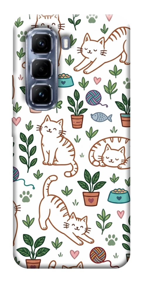 Чехол Cats pattern для Infinix Hot 50 Pro