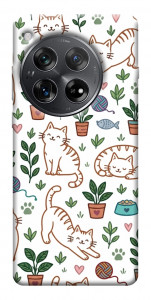 Чехол Cats pattern для OnePlus 12