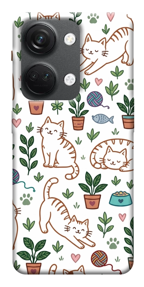 Чехол Cats pattern для OnePlus Nord 3
