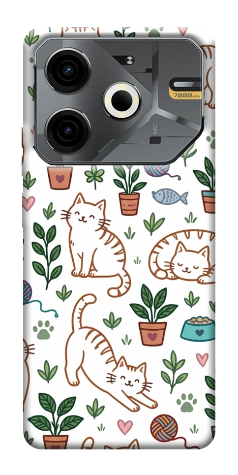 Чехол Cats pattern для TECNO Pova 6 Neo (LI6)