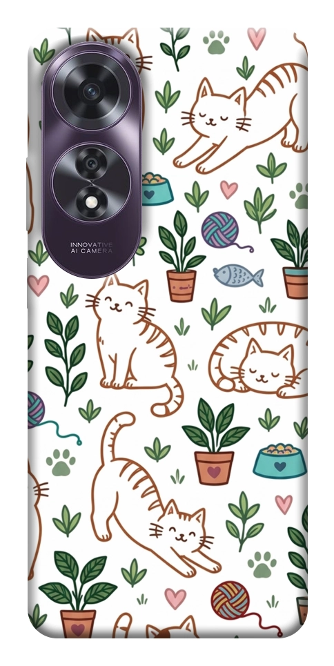 Чехол Cats pattern для Oppo A60 4G