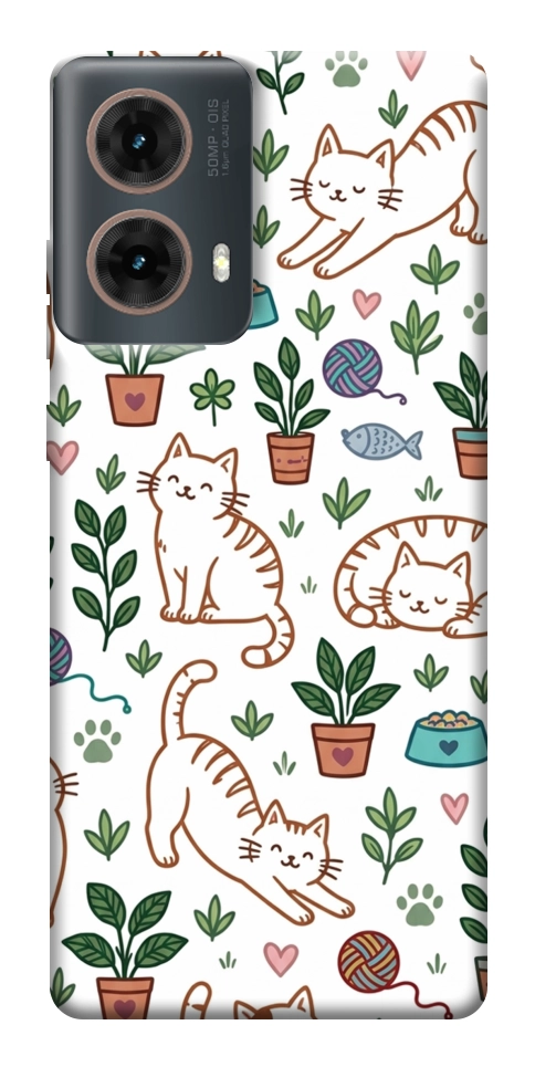 Чехол Cats pattern для Motorola Moto G85